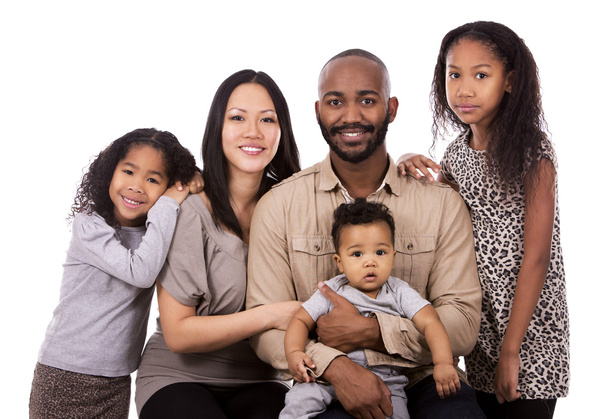 ethnic casual family - Foto, afbeelding