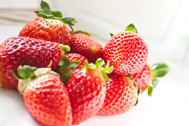 Strawberries on white background - Foto, afbeelding