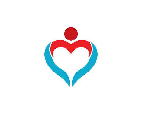 Liefde mensen logo - Vector, afbeelding