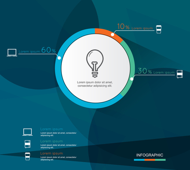 Modern infographic for business project - Vector, Image