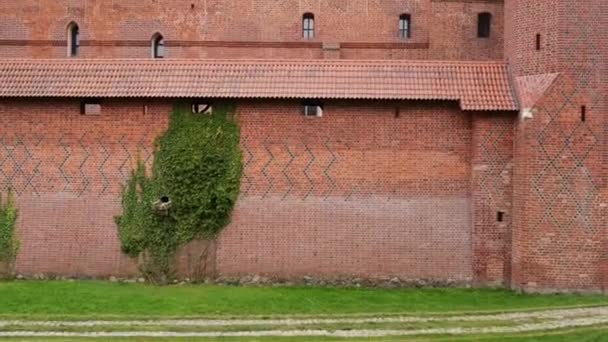 Κάστρο της Τεουτονικής Τάξης στο Μάλμπορκ της Πολωνίας - Πλάνα, βίντεο