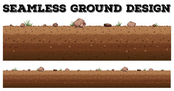 Seamless ground surface design - Vector, Image