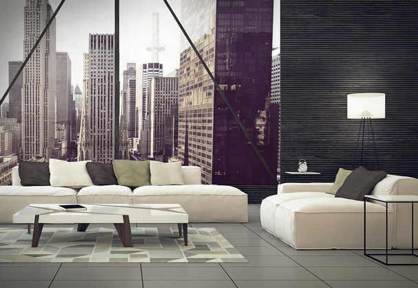 Modern interior design of living room - Photo, Image