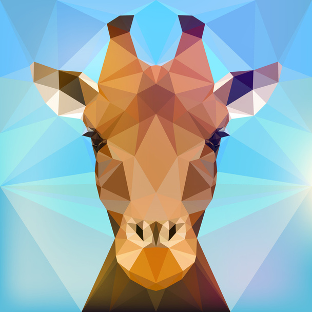 rosto de uma girafa
 - Vetor, Imagem