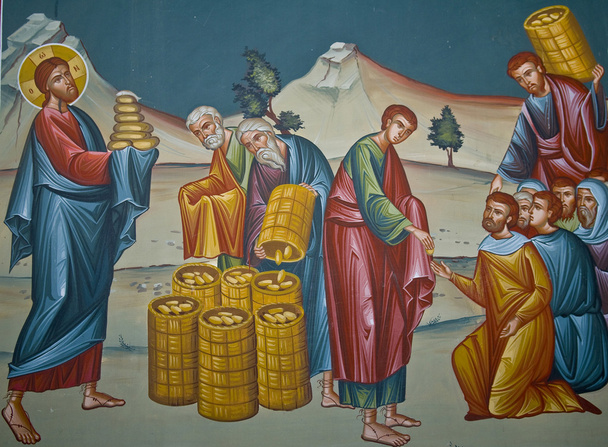 Presco in Capernaum church - Photo, Image