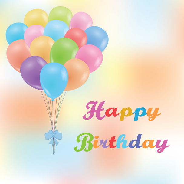 A bunch of balloons. Bright and warm pastel colors. The phrase " - Vector, Imagen