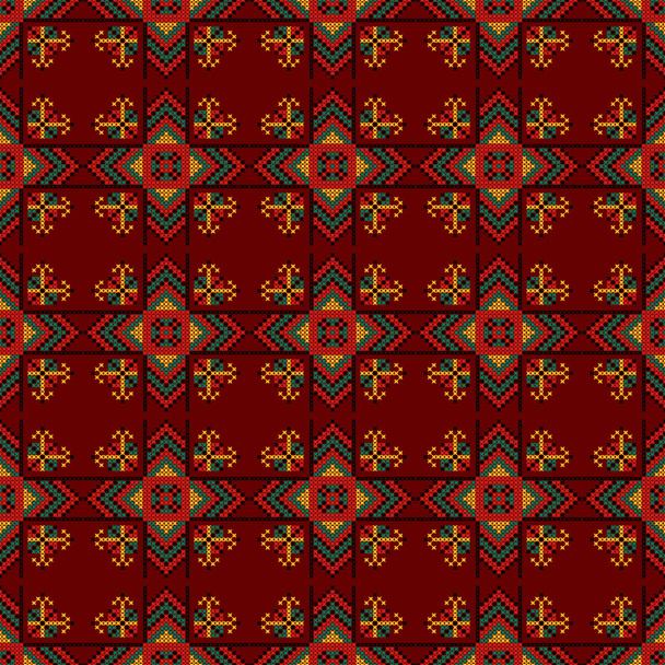 Seamless pattern. The cross-stitch. - Vettoriali, immagini