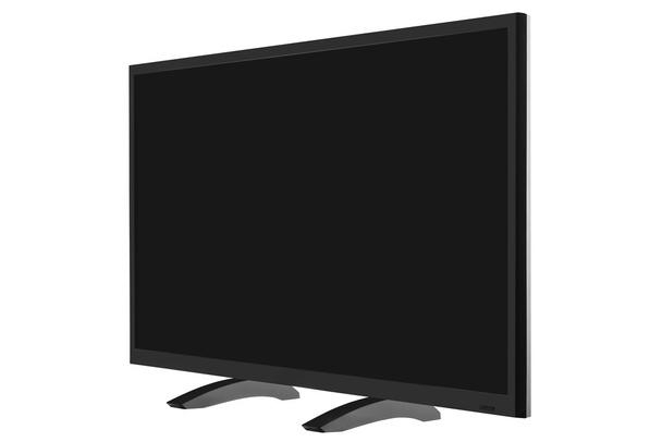 Вид широкоэкранного монитора интернет-телевидения, изолированного на белом фоне
 - Фото, изображение