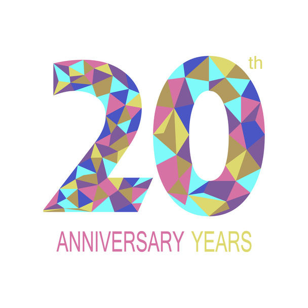 20 anni. celebrazione. logo. poligono
 - Vettoriali, immagini