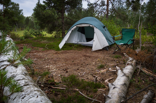 tente de camping dans la forêt. - Photo, image