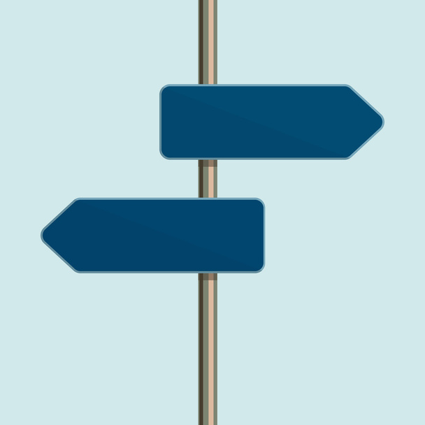 Icono de diseño plano de flecha direccional señal de tráfico
. - Vector, Imagen