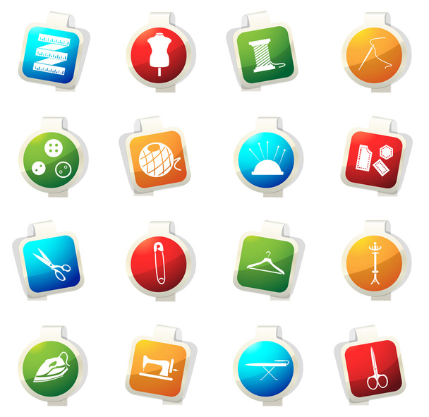 Tailor icons set - Vector, afbeelding