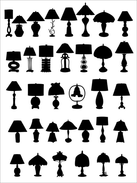 silhouettes de lampes
 - Vecteur, image
