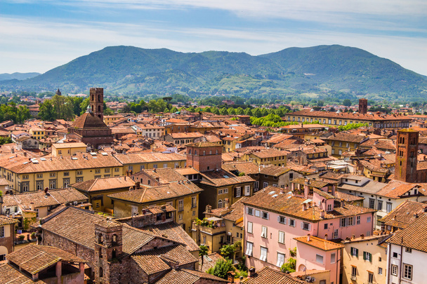 View over Italian town Lucca - Fotoğraf, Görsel