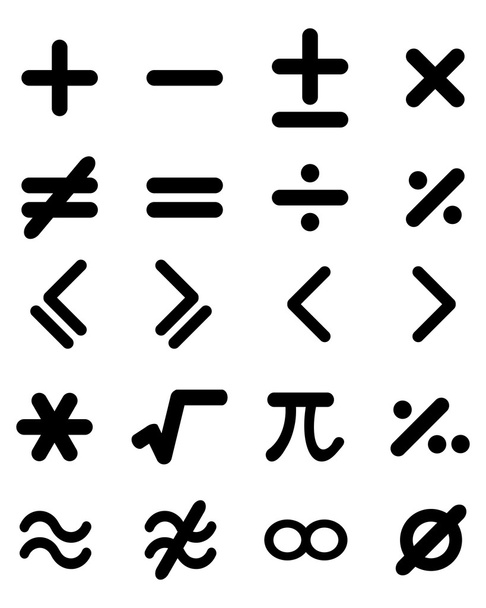 Icons-Vektor für Mathematik - Vektor, Bild