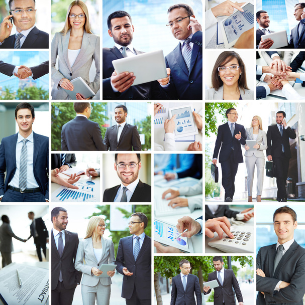 biznes ludzie collage - Zdjęcie, obraz