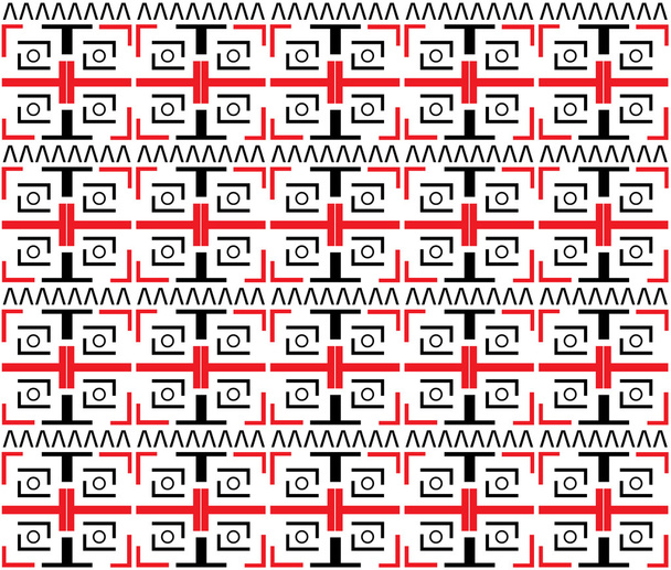 赤、黒と白角パターン - ベクター画像