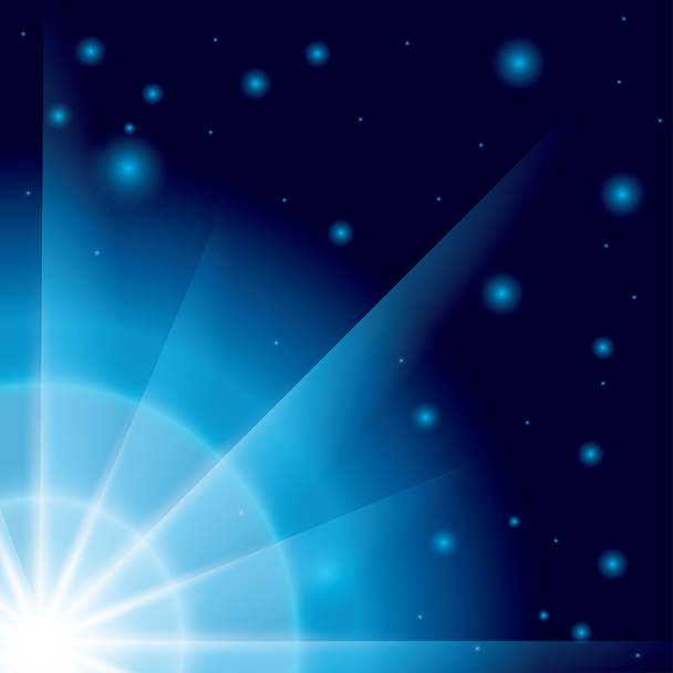 Абстрактный синий фон с вспышкой в углу - вектор
 - Вектор,изображение