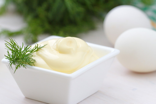 Mayonnaise with ingredients - Photo, Image