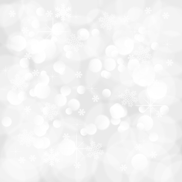 Argent fond de Noël avec flocons de neige
. - Vecteur, image