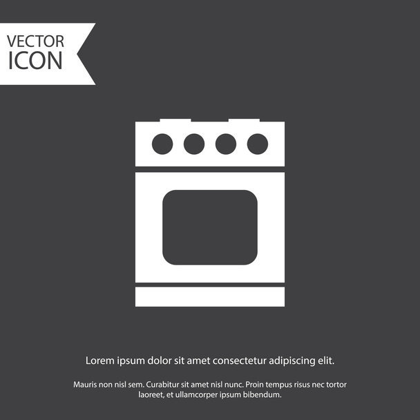Icona del vettore della stufa. icona della cucina. icona grigia
 - Vettoriali, immagini