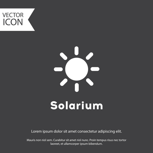 Auringon merkki kuvake. Solariumsymboli. harmaa kuvake
 - Vektori, kuva