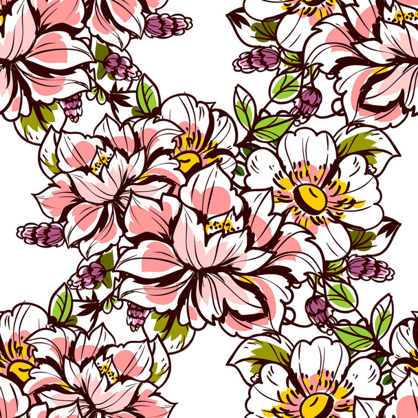 Floral seamless pattern - Vettoriali, immagini