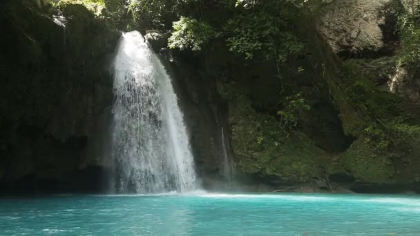 Beautiful tropical waterfall.Kawasan Falls - Footage, Video