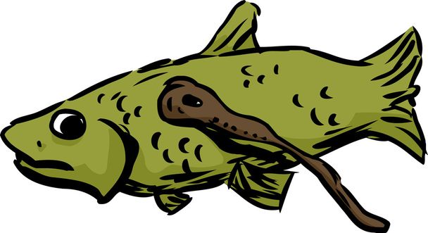 Мінога їдять рибу - Вектор, зображення