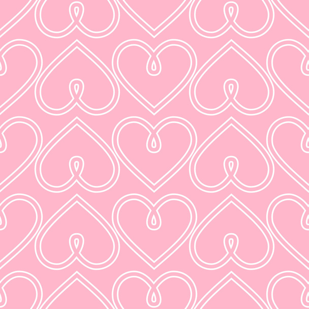Feliz día de San Valentín. Rosa patrón de corazón vector sin costura
. - Vector, Imagen