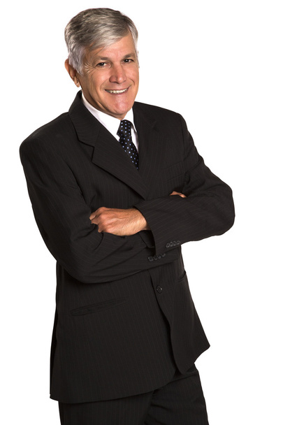 Smiling businessman with arms crossed - Fotoğraf, Görsel
