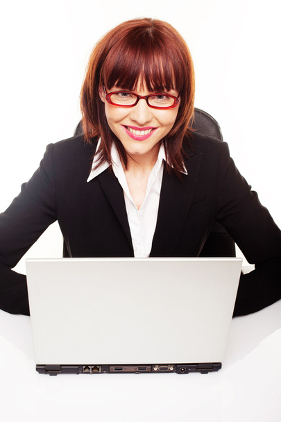 Smiling Businesswoman in Glasses - Foto, afbeelding