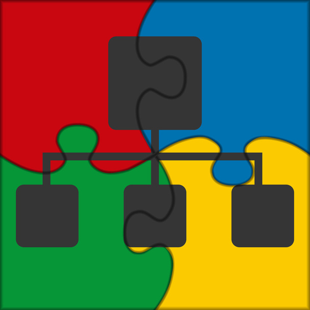 puzzle icon net - Vecteur, image