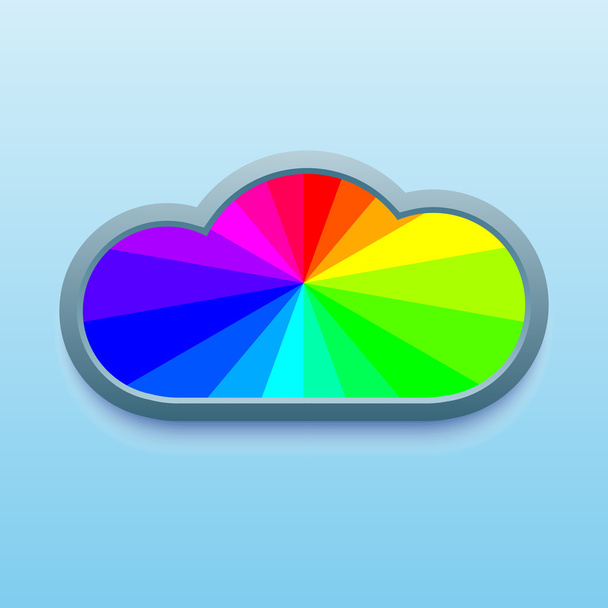 The rainbow cloud - Вектор,изображение