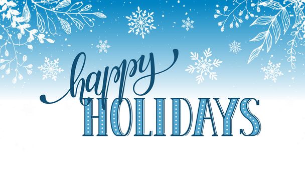 Winter holidays greeting card - Vector, Image