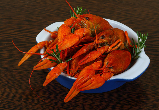 Boiled Crayfish with rosemary - Photo, Image