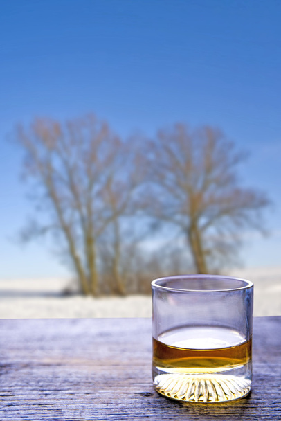 Whisky con paisaje invernal
 - Foto, Imagen