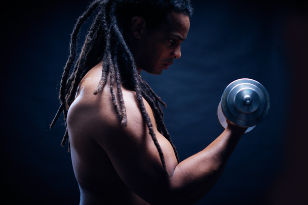 Fitness man with dumbbells - Photo, Image