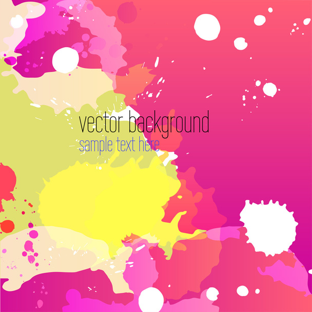 Vector abstract artistic colorful ink drops background template - Vektör, Görsel