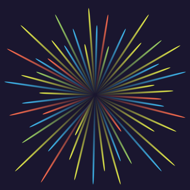 Fuochi d'artificio multicolore astratti
 - Vettoriali, immagini