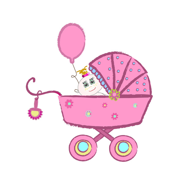 Baby carriage vector - Vector, Image