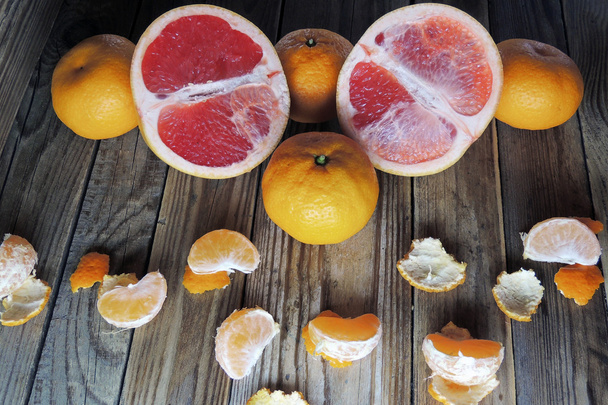 die Grapefruit und die Mandarine - Foto, Bild