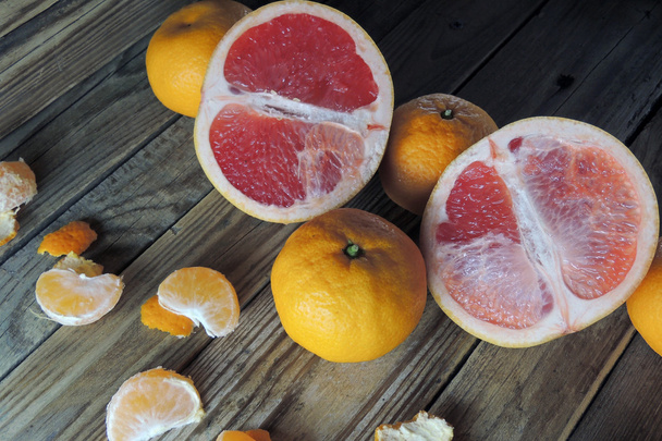 De grapefruit en de tangerine - Foto, afbeelding