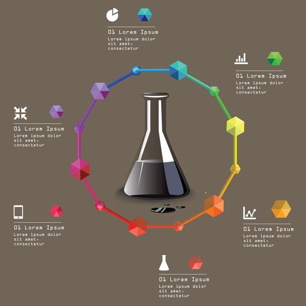 Olie en gas industrie infographic - Vector, afbeelding