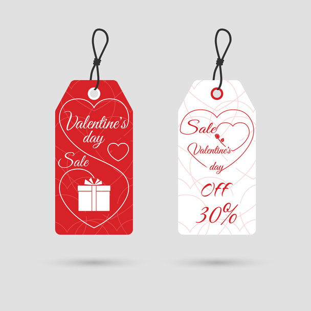 Valentine's day sale tag - Vector, Image