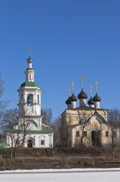 View of the Church of the Dormition  on Navolok  and the church of St  Demetrius Prilutsk in Vologda, Russia - Valokuva, kuva