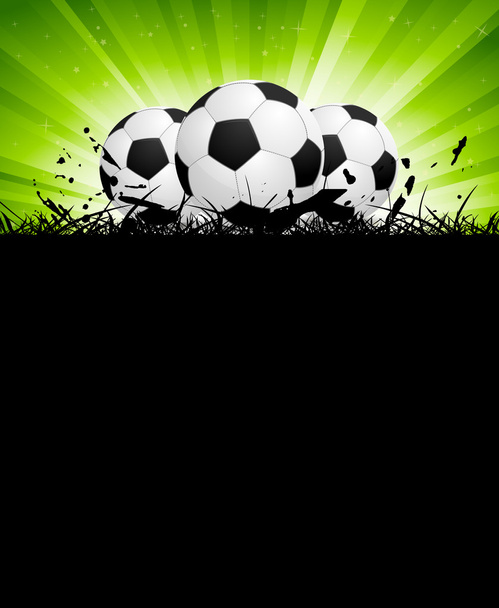 Background with soccer balls - Vector, Image