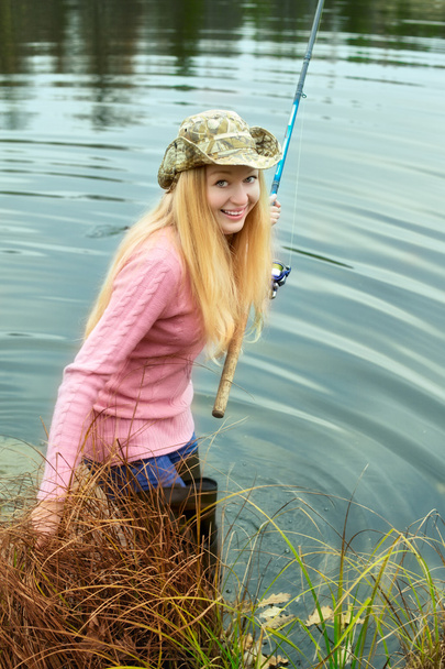 Woman Fishing - Photo, Image