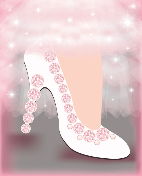 Wedding shoes for the bride , vector illustration - Διάνυσμα, εικόνα