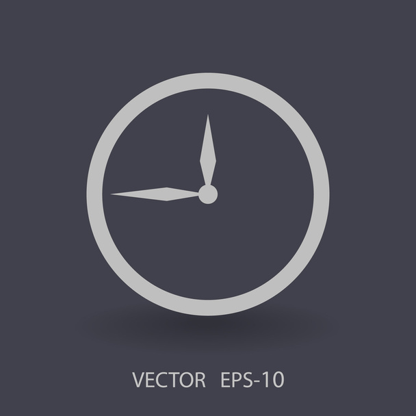 Flat  icon of clock - Διάνυσμα, εικόνα